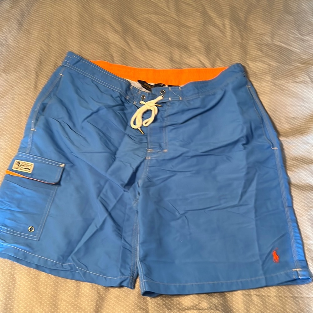 Polo by Ralph Lauren Swim Trunks 8” inseam Cargo pocket+ 2 meshlined side pocket